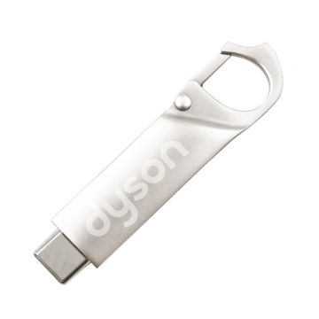 Dyson engraved Type C USB stick with hook clasp