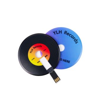 Circle USB designed to look like Vinyl Records