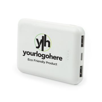 Eco Mini 5000 Power Bank with your eco logo here 