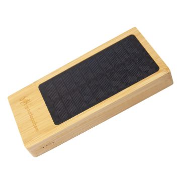 Engraved Bamboo Solar Power Bank