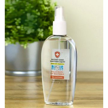 Hand Sanitiser Liquid 200ml Spray Bottle