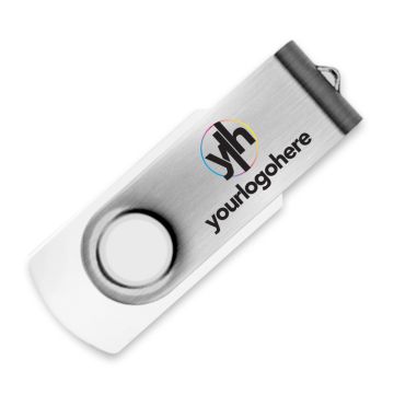 White branded Twister USB stick