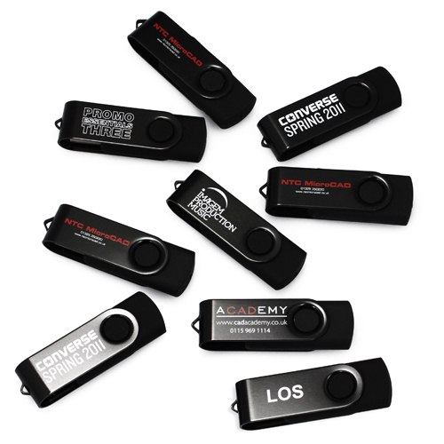 Black USB Twsiter Flash Drives