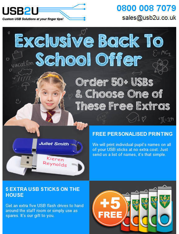 USB2U School USB Memory Stick Offer