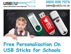 Personalised USB Flash Drives for Schools